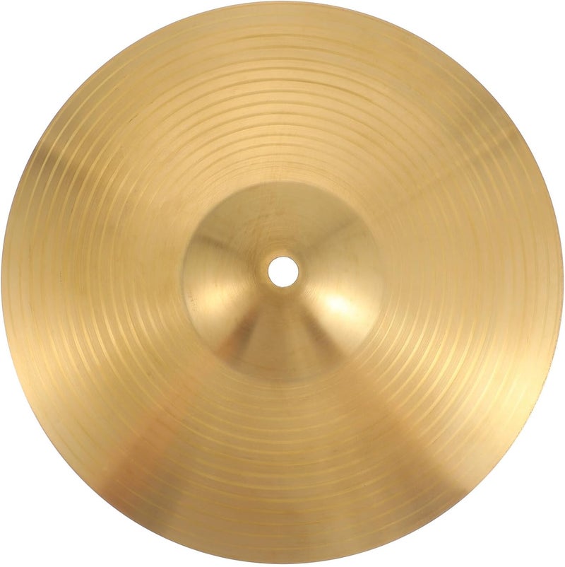 Veemoon 10 Inch Brass Cymbal Replacement Crash Cymbals Ride Drum Instrument Percussion Accessories Drum Kit for Beginner Player Percussion (Golden) - Image 1